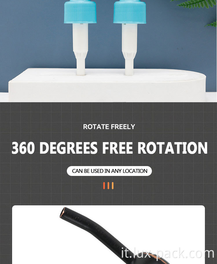 22-410 Big Alumite Spessa lozione per bottiglie di pompa per lozione costosa e bottiglia di crema